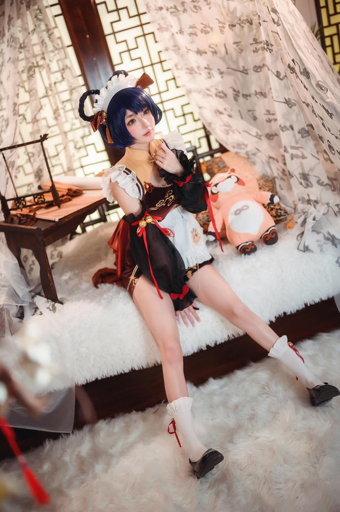 图片[2]-跨界魅惑：阿包兔娘版香菱女仆cosplay，边界风情大赏-清美唯艺